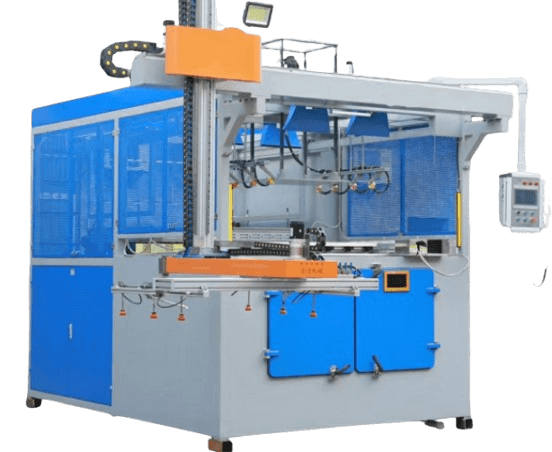 thermoforming machine with robotic arm
