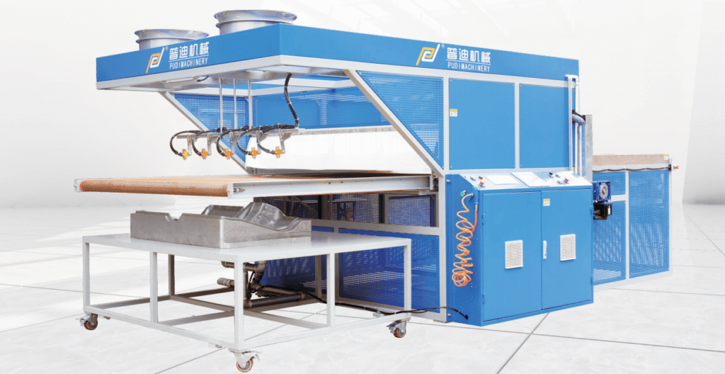 thermoforming machine for car mat making