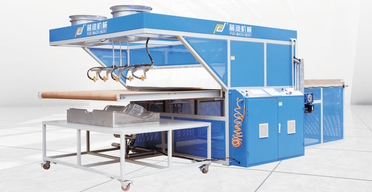 thermoforming machine for car mat making